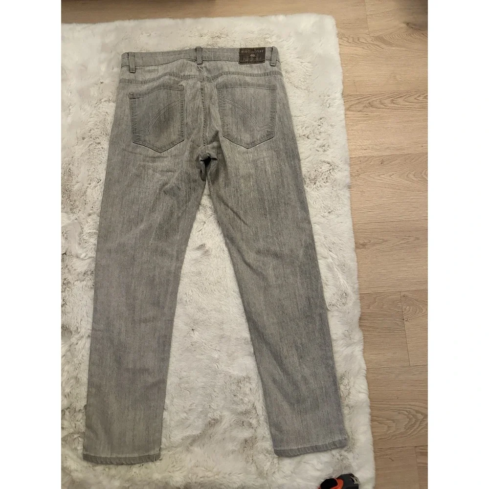 Ring Of Fire Jeans Slim Straight Blue Mens Size 33x30 Dark‎ Denim Designer